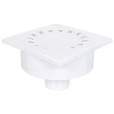 Купить трап пластмассовый 50 (15*15) вертикальный белый, россия. в Иваново магазин сантехники Суперстрой