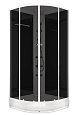 Купить душевая кабина domani spa delight 110, 100*100  нп тс задняя стенка черная, электрика, гидромассаж в Иваново магазин сантехники Суперстрой
