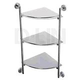 Купить полка угловая 3-х ярусная стекло d263100, d-lin. в Иваново магазин сантехники Суперстрой