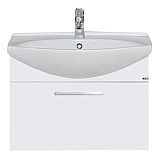 Купить тумба веста - 85 подвесная белая с 1 ящ. + раковина,misty в Иваново магазин сантехники Суперстрой