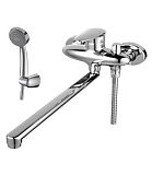 Купить смеситель для ванны с душем lm4417c статус плоский излив 350мм, lemark в Иваново магазин сантехники Суперстрой