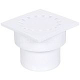 Купить трап пластмассовый 110 (15*15) прямой белый, россия. в Иваново магазин сантехники Суперстрой