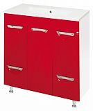 Купить тумба кристи -75 ,2 ящ. б/к.бордовая,misty. в Иваново магазин сантехники Суперстрой