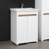 Купить тумба антарес-70 люкс дуб/белая + раковина сомо,stella polar. в Иваново магазин сантехники Суперстрой