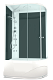 Купить душевая каб domani delight 128 high l вп см черная задняя стенка,электрика, гидромассаж в Иваново магазин сантехники Суперстрой
