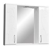 Купить зеркало-шкаф фантазия-80/с белый,stella polar. в Иваново магазин сантехники Суперстрой