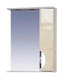 Купить зеркало-шкаф жасмин - 55  прав. (свет) бежевая эмаль, misty. в Иваново магазин сантехники Суперстрой