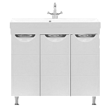 Купить тумба петра-90 белая + раковина, misty. в Иваново магазин сантехники Суперстрой