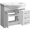Купить тумба кармела-85 ольха белая +раковина элеганс-85,stella polar. в Иваново магазин сантехники Суперстрой