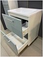Купить тумба фуэте-65,2ящика,белая/аква+раковина modul-65,stella polar. в Иваново магазин сантехники Суперстрой
