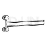 Купить полотенцедержатель поворотный двойной d253700, d-lin. в Иваново магазин сантехники Суперстрой