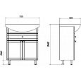 Купить тумба лира-70 + умывальник балтика-70, sanstar в Иваново магазин сантехники Суперстрой