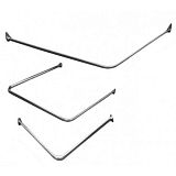 Купить карниз для ванны с кольцами угловой 90*90 хром, zalel. в Иваново магазин сантехники Суперстрой